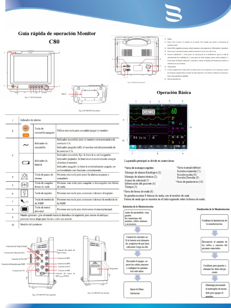 Guia Rapida Monitor C80 | PDF