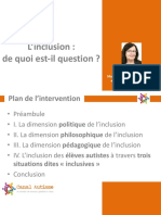 Linclusion de Quoi Est-Il Question - Ppt-Canalautisme Christine Philip