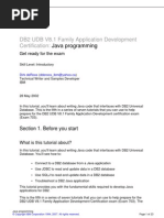 DB2 UDB V8.1 Family Application Development Certification:: Java Programming