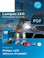 2 x LED H4 Feux Ampoules Lampe Е2 Feux Véhicule Phares 70w 12V