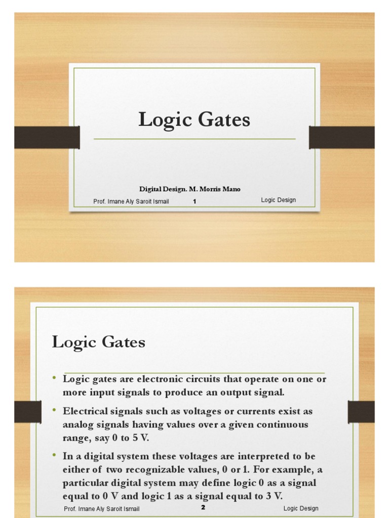 2-Logic Gates Lecture | PDF | Logic Gate | Computer Engineering