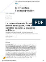 La Primera Fase Del Estado-Nación en España, 1808-1880 - Cambios Sociales y Espacios Políticos