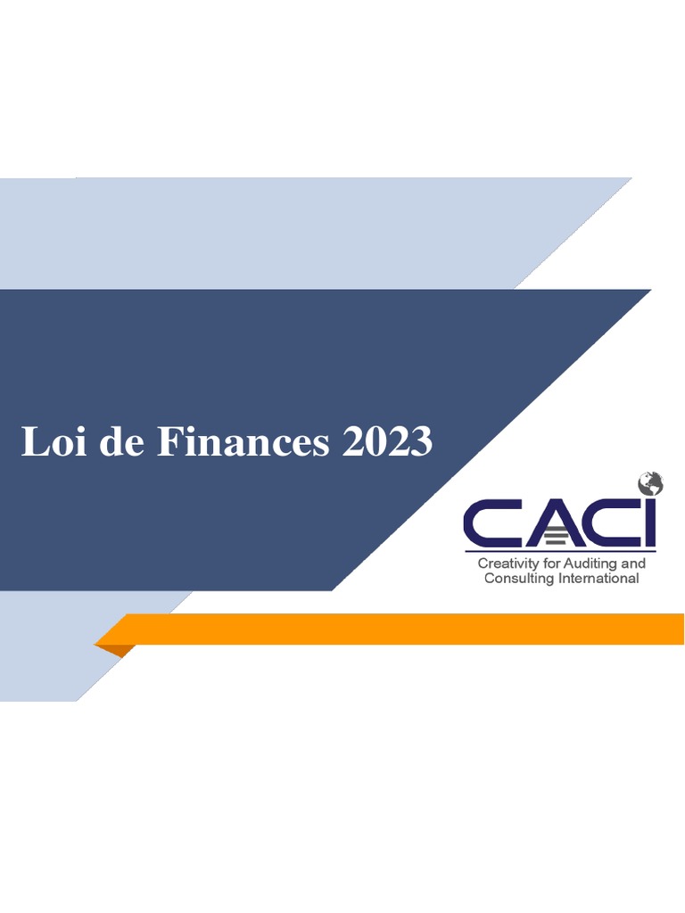 Résumé de la Loi de Finances 2023 | PDF | Impôt sur le revenu | Taxe ...
