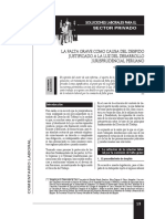 La Falta Grave Com Ocausa Del Despido Justificado A La Luz Del Desarrollo Jurisprudencia Peruano