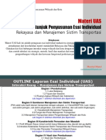 UAS - MK Rekayasa Dan Manajemen Sistem Transportasi - Esai Individu (Dikumpul 30 Desember 2022)