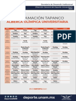 Horarios Actividades Tapango Alberca CU