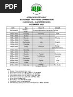 Datesheet IX X Term Exams Warm Region