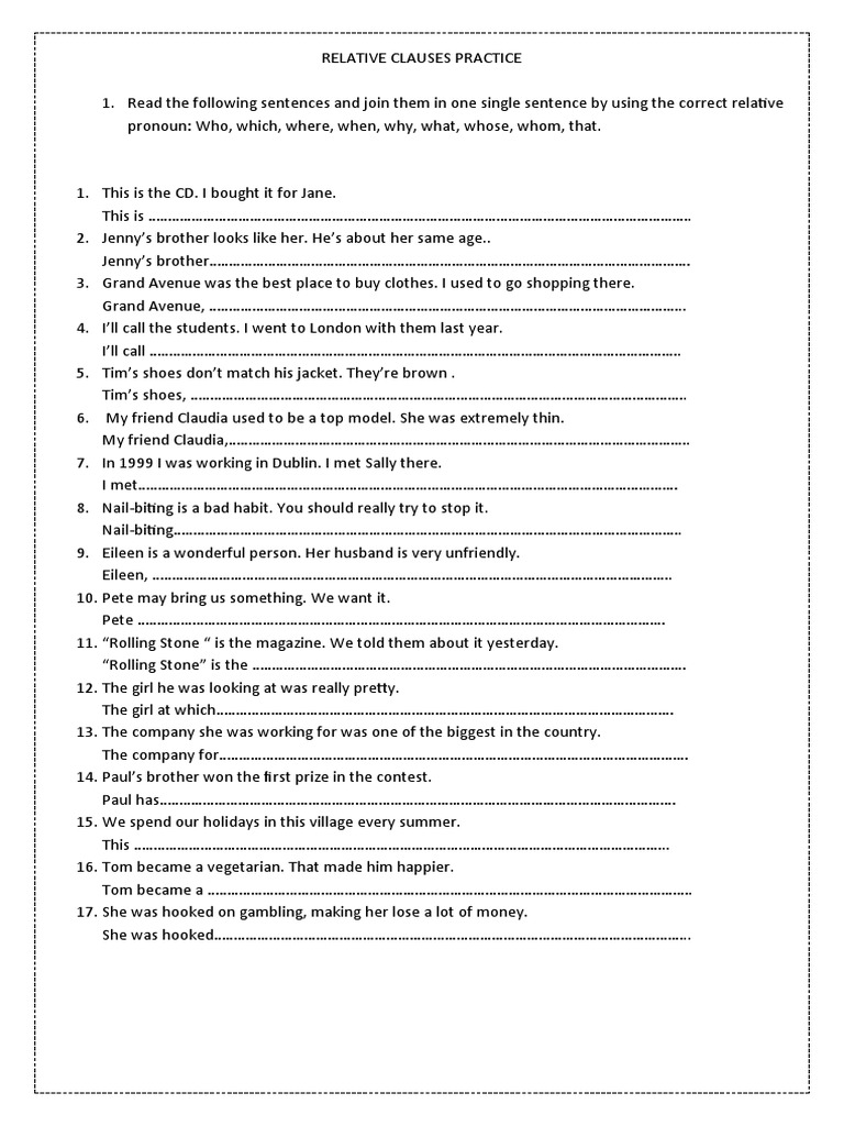 RELATIVE CLAUSES PRACTICE PDF visual data 5