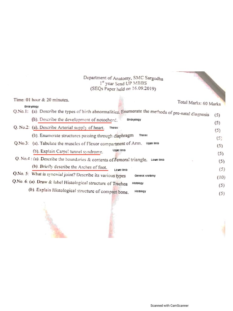 1ST YEAR ANATOMY AND PHYSIOLOGY QUESTION PAPER 2023 PDF visual data 4