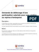 Ooreka Demande Deblocage Participation Salariale Pour Creation Entreprise