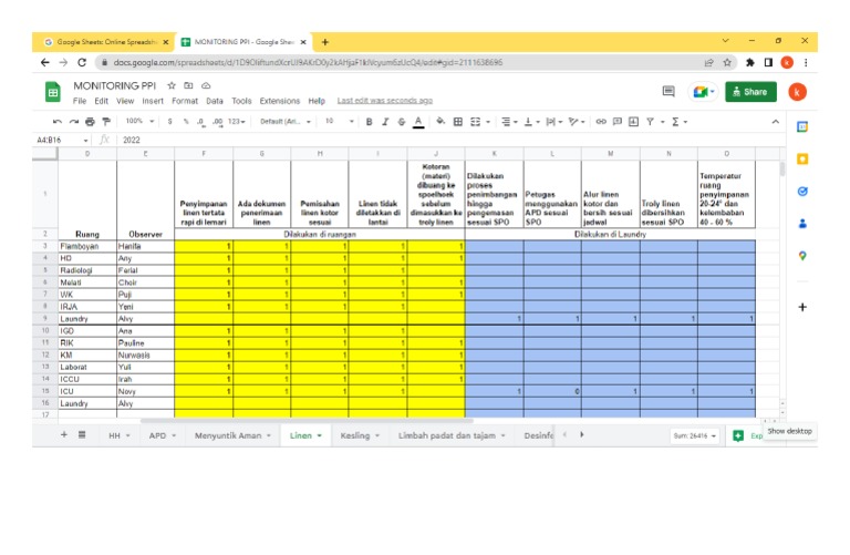 Checklist laundry pdf