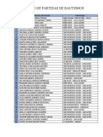 Registro de Certificados de Bautismo