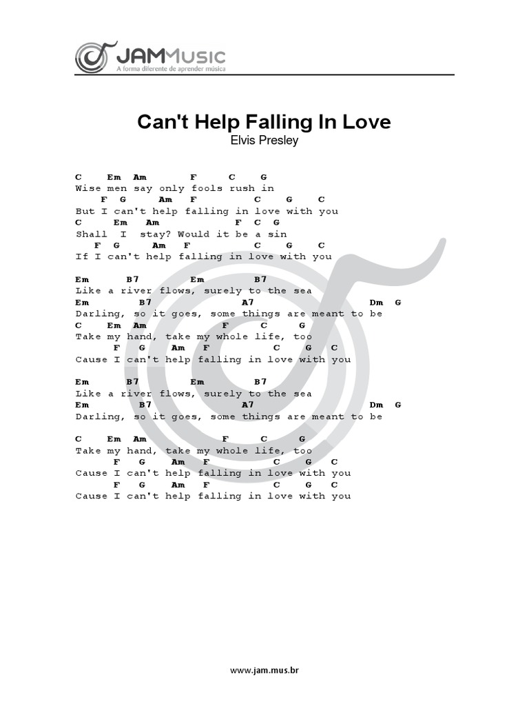 CantHelpFallingInLove Cifra Ukelele PDF