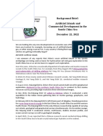 Thayer Artificial Islands and Commercial Development in The South China Sea