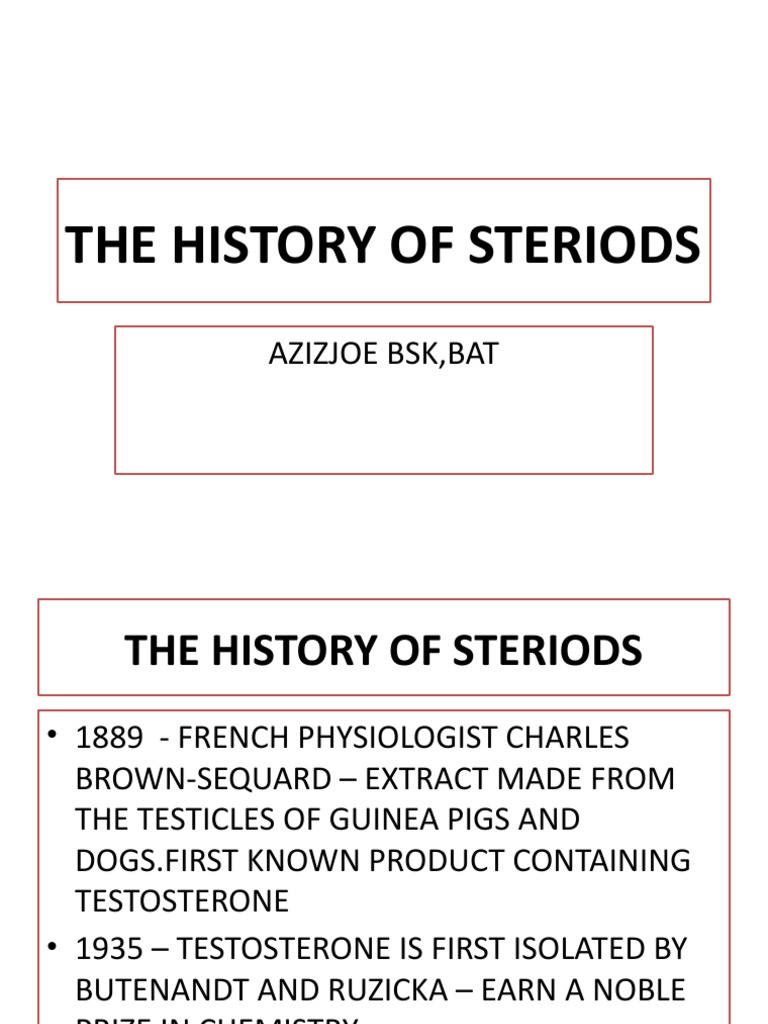 History of Steroids and Testosterone | PDF | Medical Treatments ...