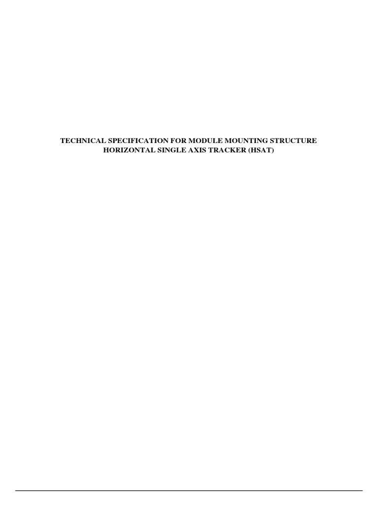 TECHNICAL SPECIFICATION FOR MODULE MOUNTING STRUCTURE | PDF ...