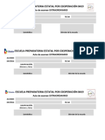 Acta de Examen Extraordinario