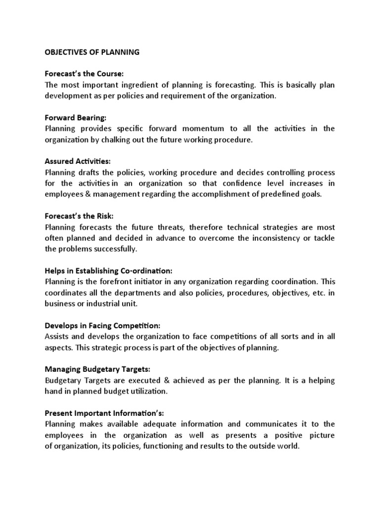 objectives-of-planning-types-of-plans-pdf-goal-planning
