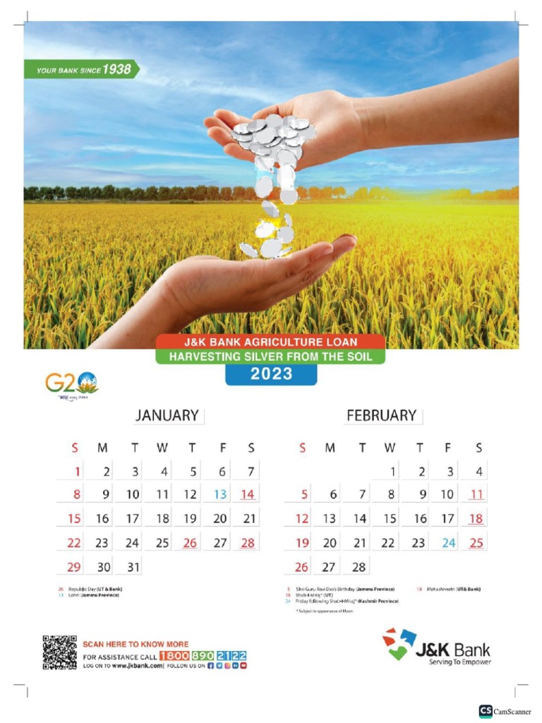 Inf J&K Bank Calendar 2023 (JK Final) PDF