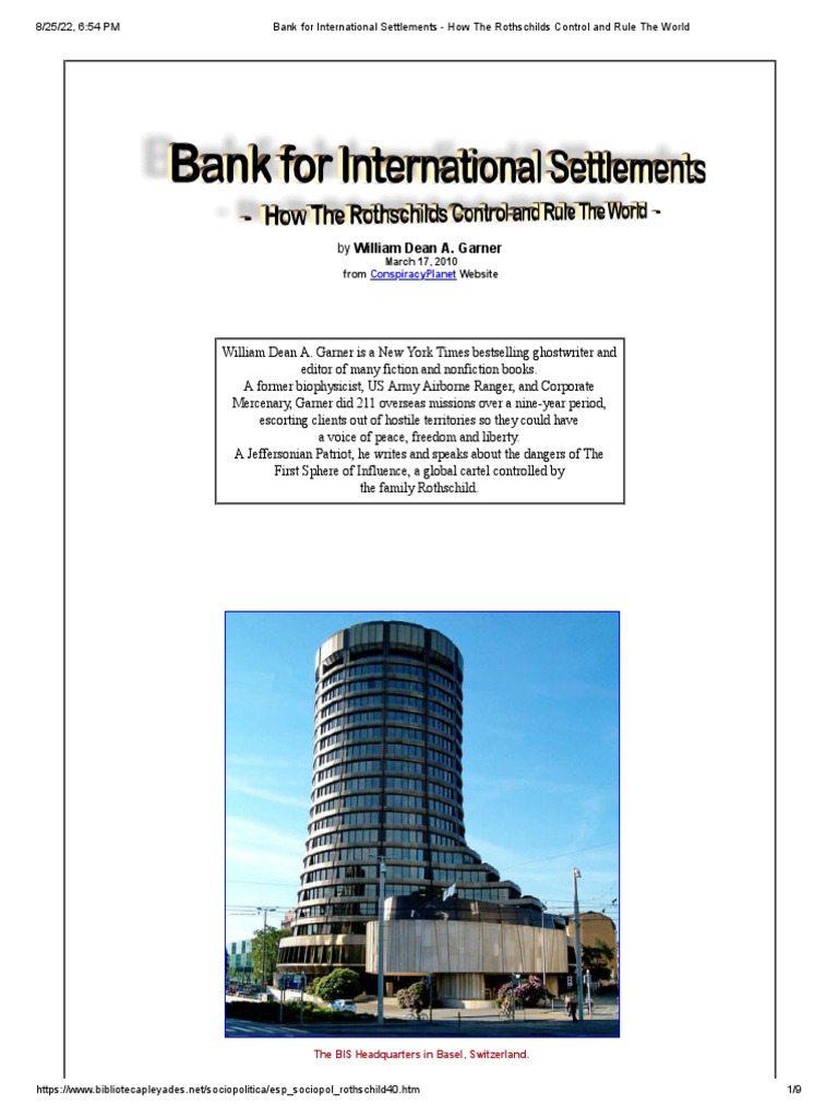 Bank For International Settlements How The Rothschilds Control and