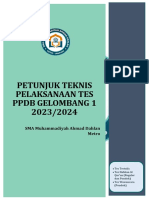 Petunjuk Teknis Pelaksanaan Tes PPDB Gelombang I 2023-2024