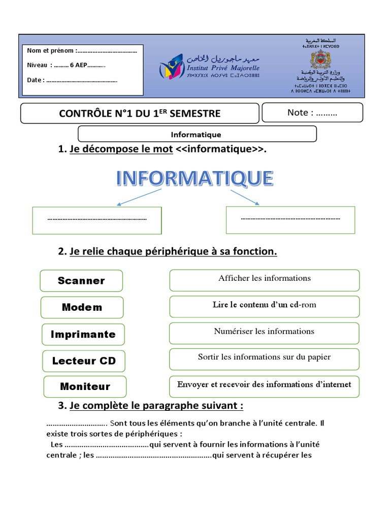 Comprendre les Périphériques Informatiques | PDF | Jeux et activités