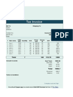 Cloth Bill Format 2