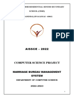 Sample Report at Marriage Bureau Document New
