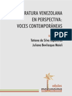 Literatura Venezolana en perspectiva - Voces contemporáneas - Organizadoras: Tatiana Da Silva Capaverde y Juliana Bevilacqua Maioli