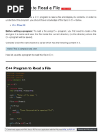 C++ Program To Read A File