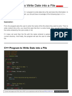 CPP - Program - Write - Date - Into A File