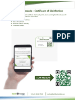 Disinfection Certificate QR Code Treatment Records