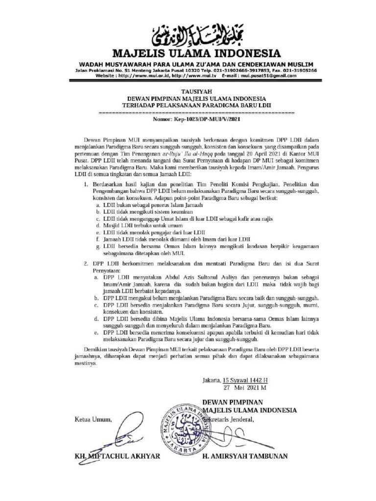 LDII dan Paradigma Baru MUI | PDF