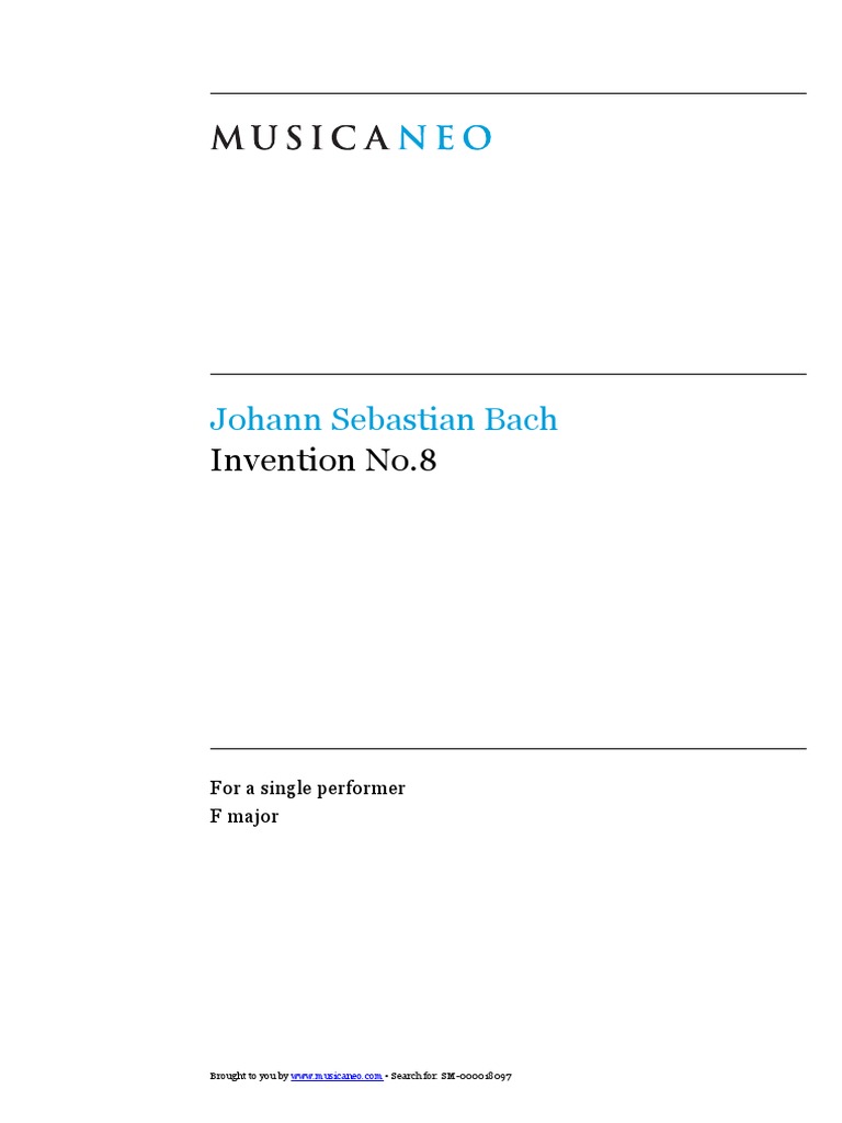 Bach Invention Fa Majeur | PDF