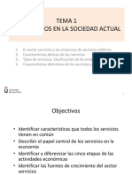 Los Servicios en La Sociedad Actual