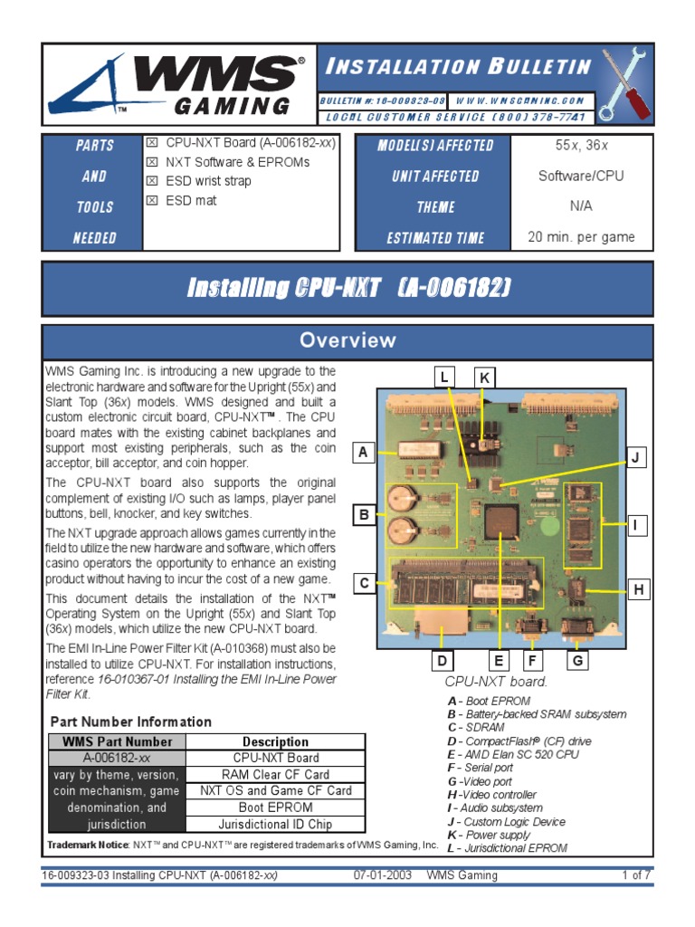 Cpunxt A006182 Series PDF Electrostatic Discharge Computer Monitor