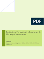 ARTICLE - Legislation For Ancient Monuments and Heritage Conservation
