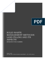 Solid Waste Management Methods - Landfill & Its Aspect