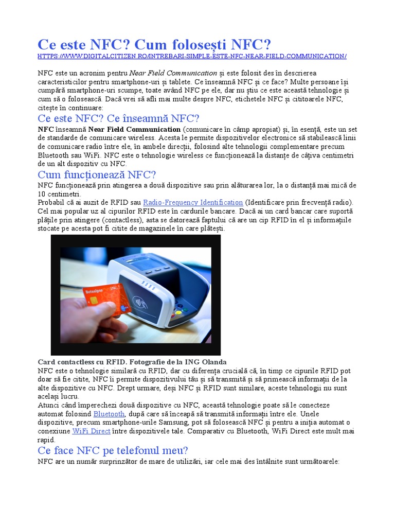 Ce Este NFC | PDF