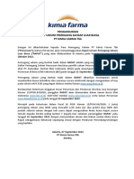 (INDO) Draft Pengumuman RUPSLB PT Kimia Farma TBK (Release)