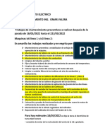 Trabajos de Mantenimiento Preventivos A Realizar Después de La Parada de 16