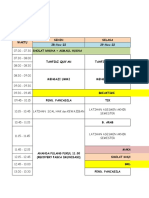 Jadwal Belajar Kelas 1B Minggu Ke-20