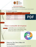 Submitted By:: Topic:-The Three Dimensions of Sustainable Development