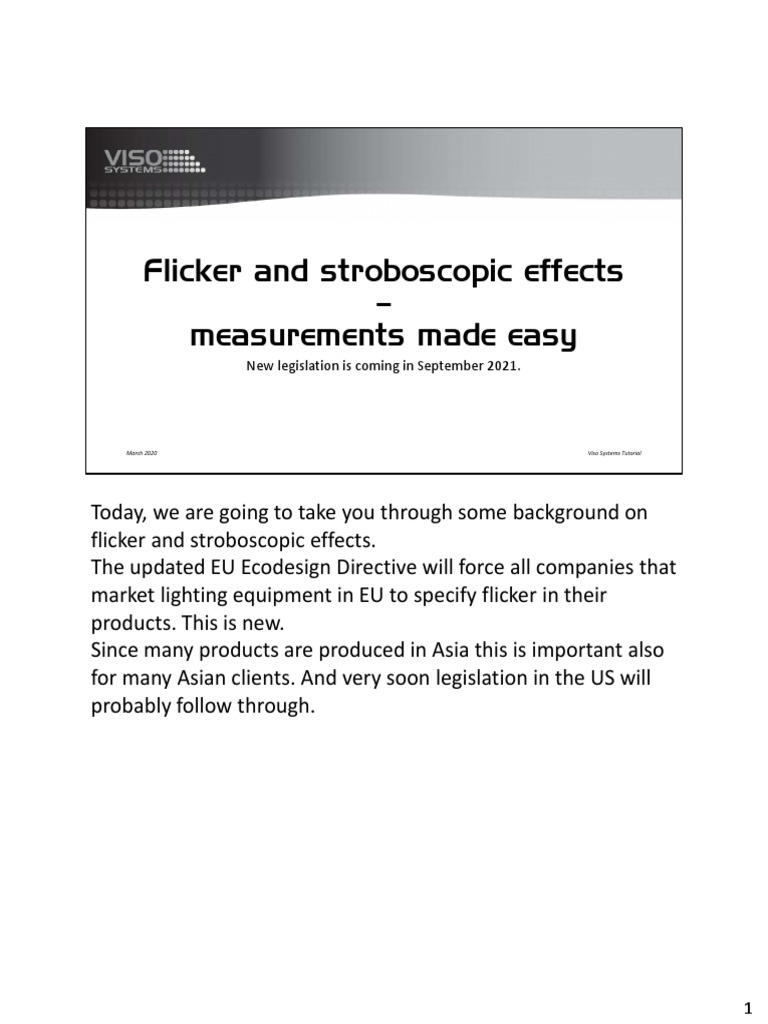 Understanding Temporal Light Artifacts A Tutorial on Flicker