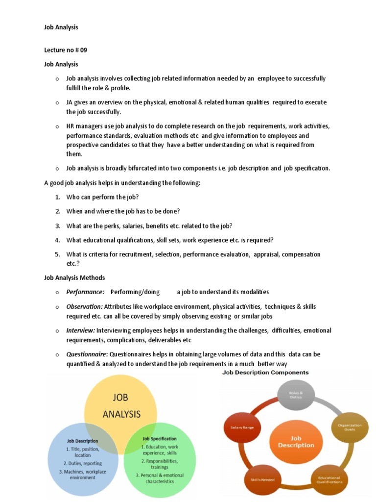 Job Analysis | PDF