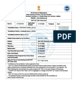 MHT Cet Score Card