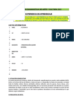 FICHA DE EVALUACION DIAGNOSTICA Arte y Cultura 2022