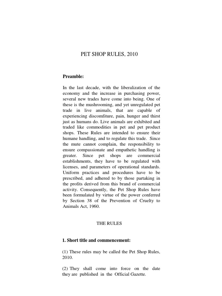 Amended Rules PDF Pet Parrot