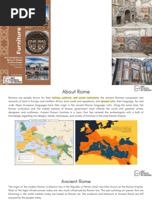 Ancient Roman Furniture - Class 3