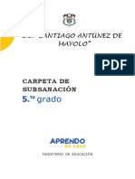 Carpeta de Subsanacion 5to Ab